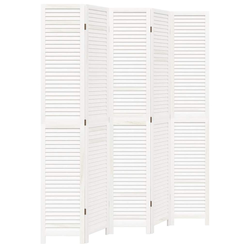 5-Paneelinen tilanjakaja valkoinen täysi keisaripuu