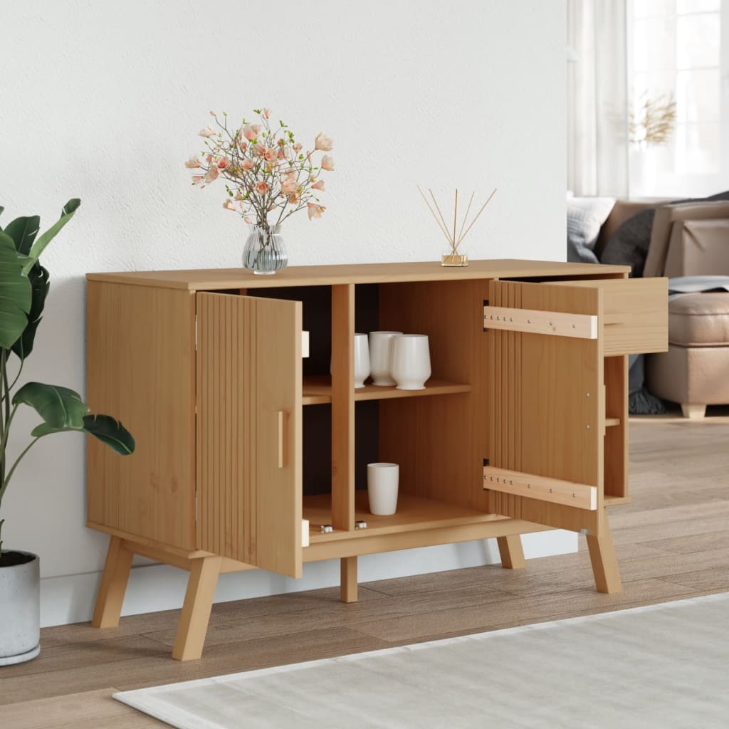 Senkki OLDEN ruskea 114x43x73,5 cm täysi mänty
