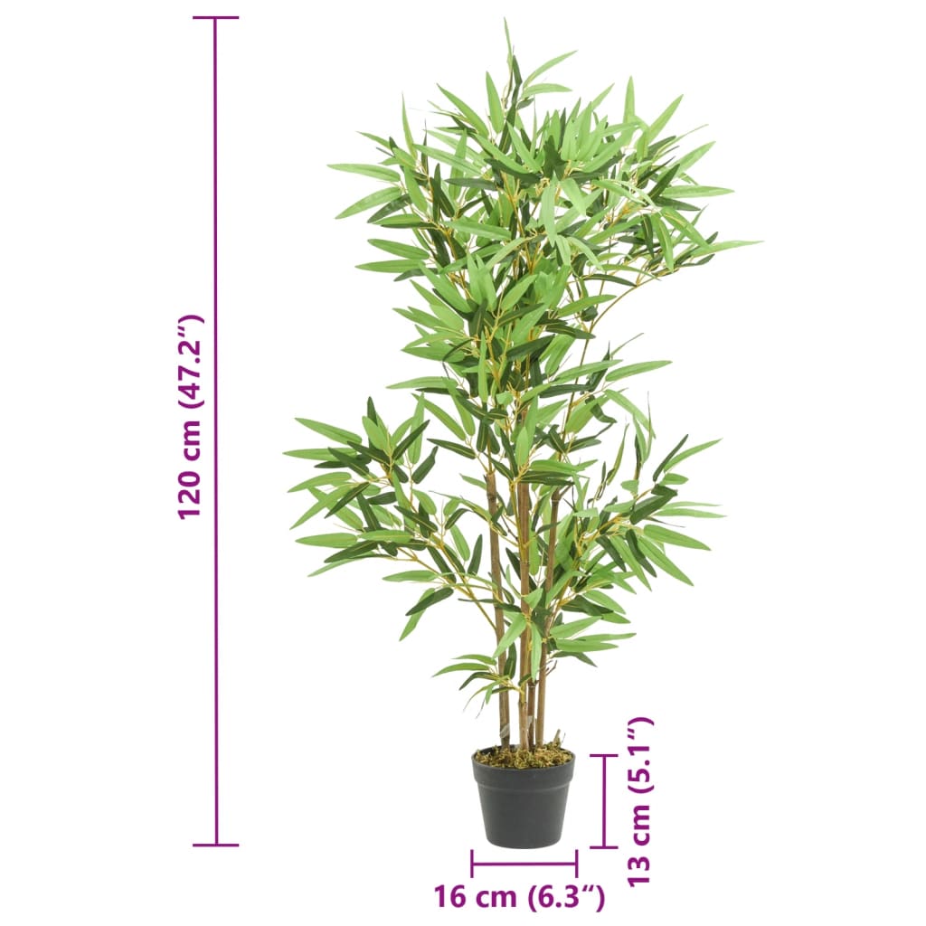 Tekokasvi bambupuu 552 lehteä 120 cm vihreä