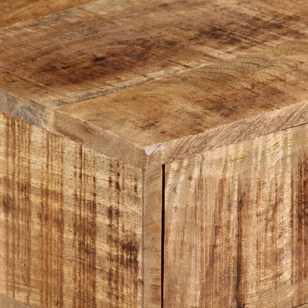 Seinäkiinnitettävä yöpöytä 40x30x13,5 cm täysi mangopuu