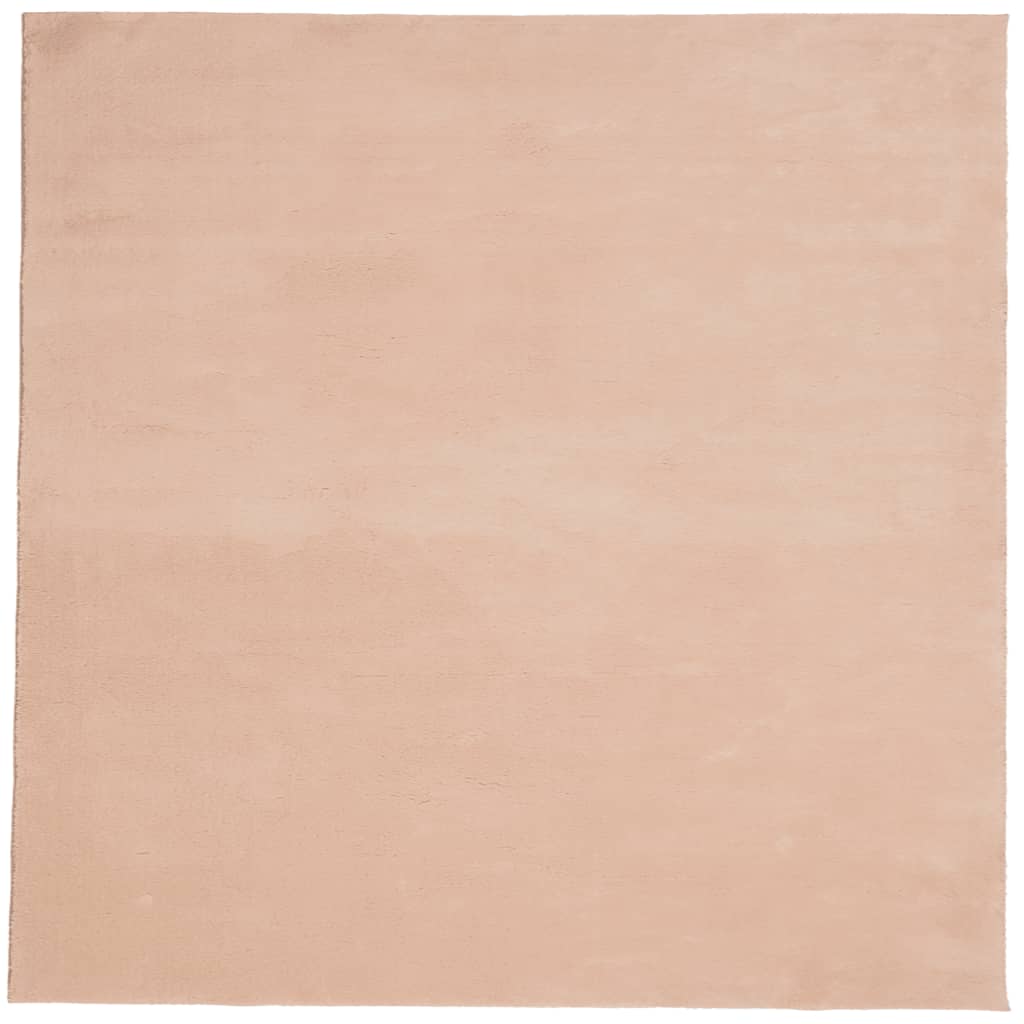 Matto HUARTE lyhytnukkainen ja pestävä Poskipuna 200x200 cm