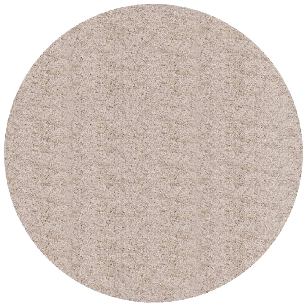 Pörrömatto korkeanukkainen moderni Ø 240 cm beige