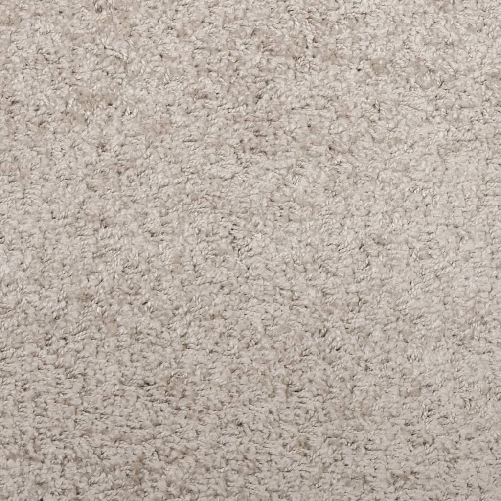 Pörrömatto korkeanukkainen moderni Ø 240 cm beige