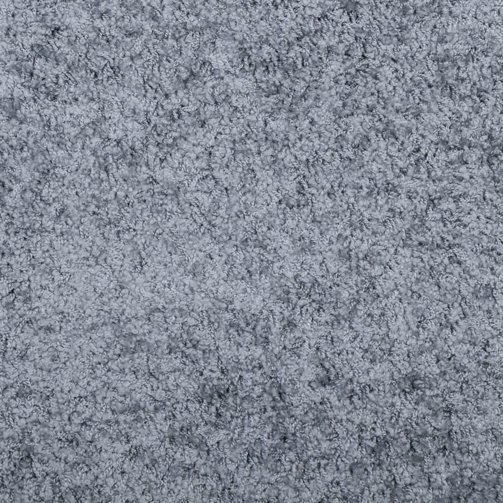 Pörrömatto korkeanukkainen moderni sininen 200x200 cm
