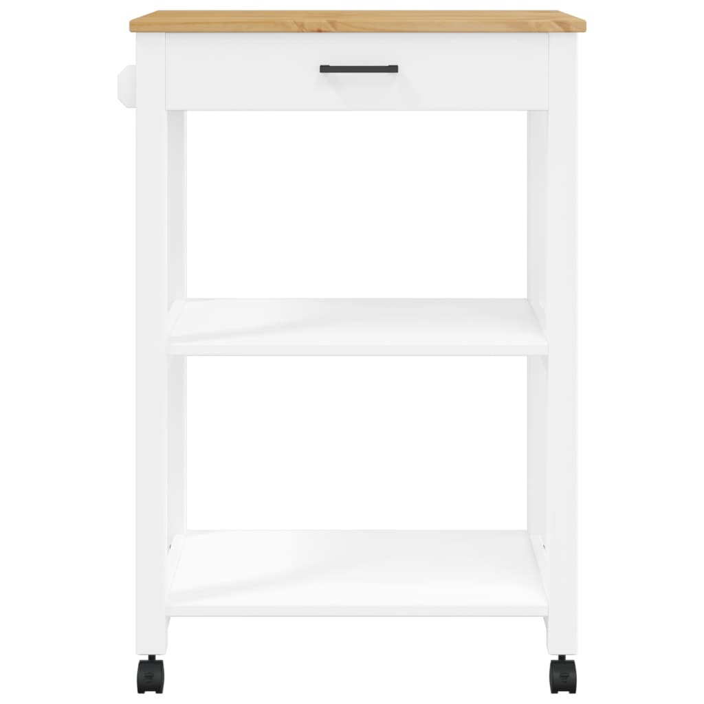 Keittiövaunu Monza Täysi Mänty 60 x 40 x 90 cm Valkoinen