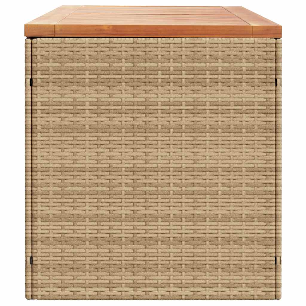 Puutarhan säilytyslaatikko beige 220x50x54 cm polyrottinki