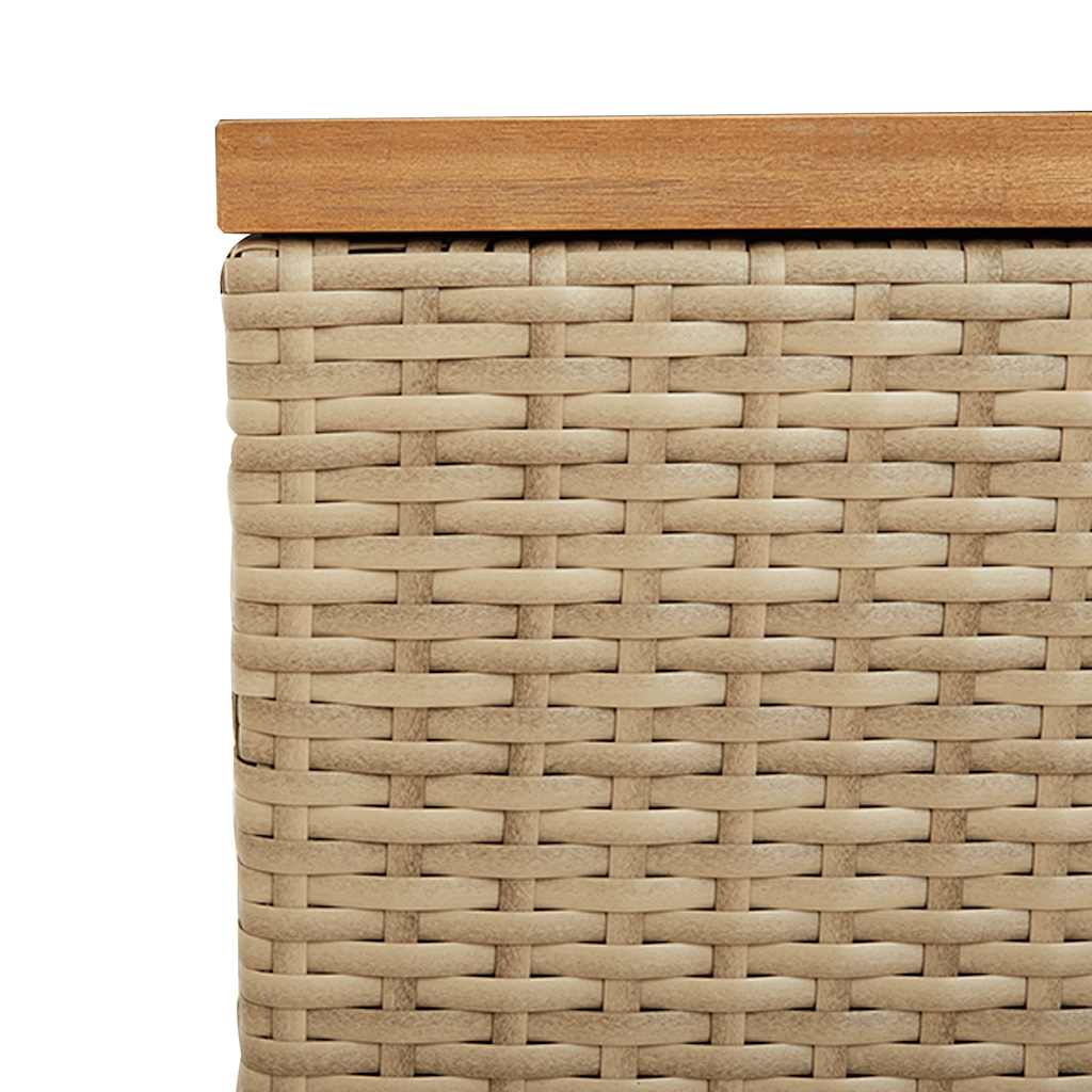 Puutarhan säilytyslaatikko beige 220x50x54 cm polyrottinki