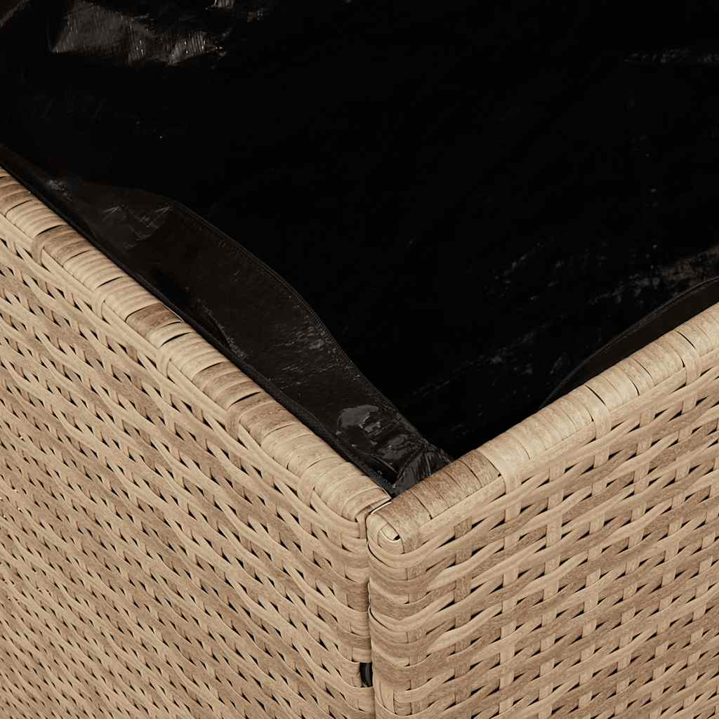 Puutarhan säilytyslaatikko beige 220x50x54 cm polyrottinki