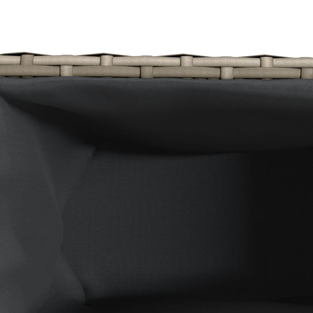 Kukkalaatikko renkaat/3 ruukkua harm. 107x32x38 cm polyrottinki