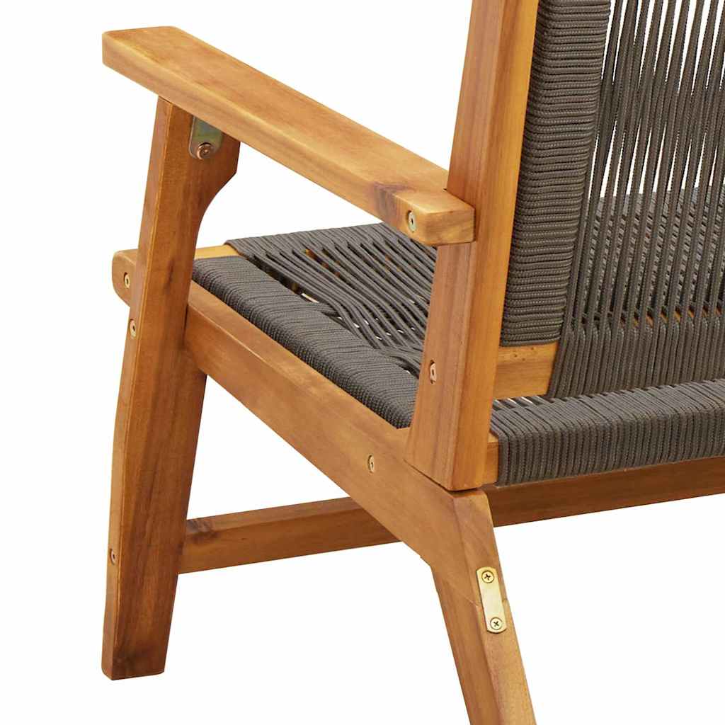 Puutarhakalusteet Harmaa 122 x 78 x 73 cm Tiheä akasiapuu