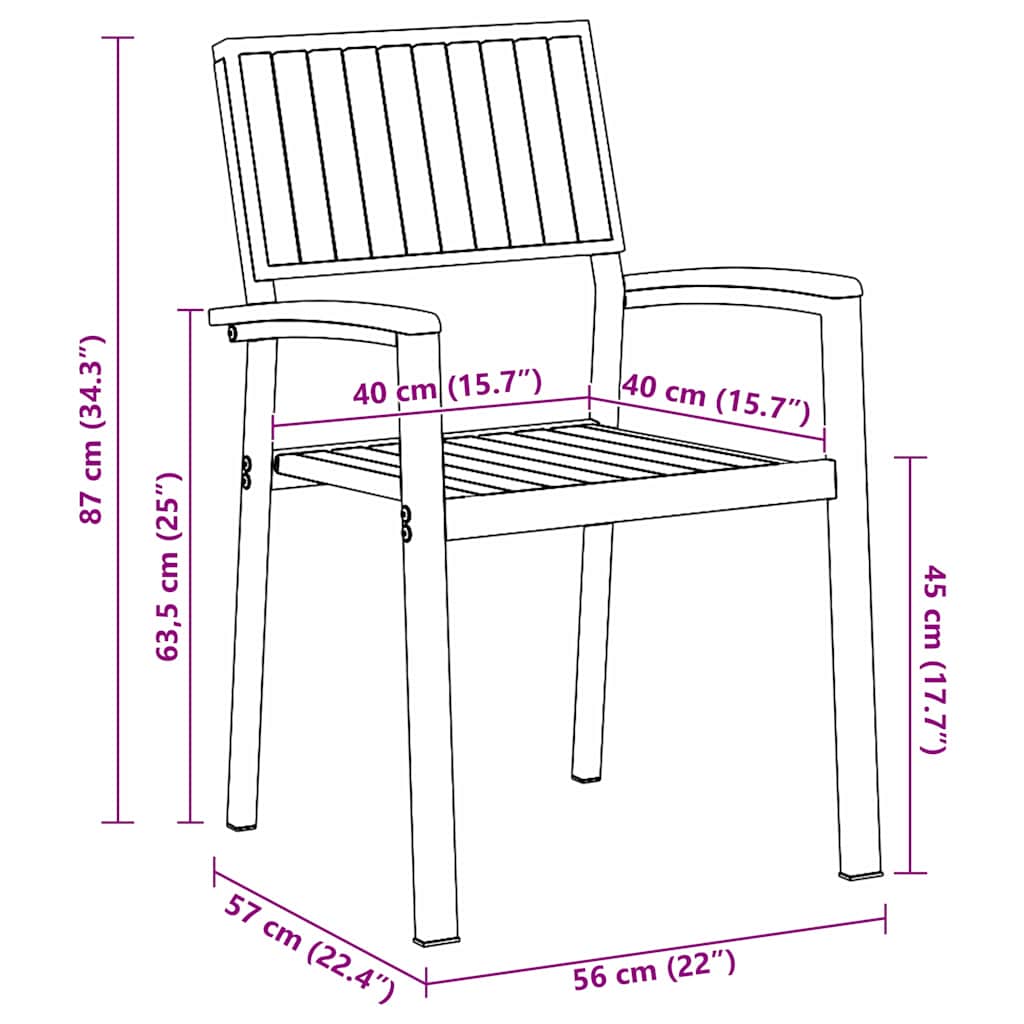 Piharuokailu setti 7 pcs Harmaa Tiheä akasiapuu