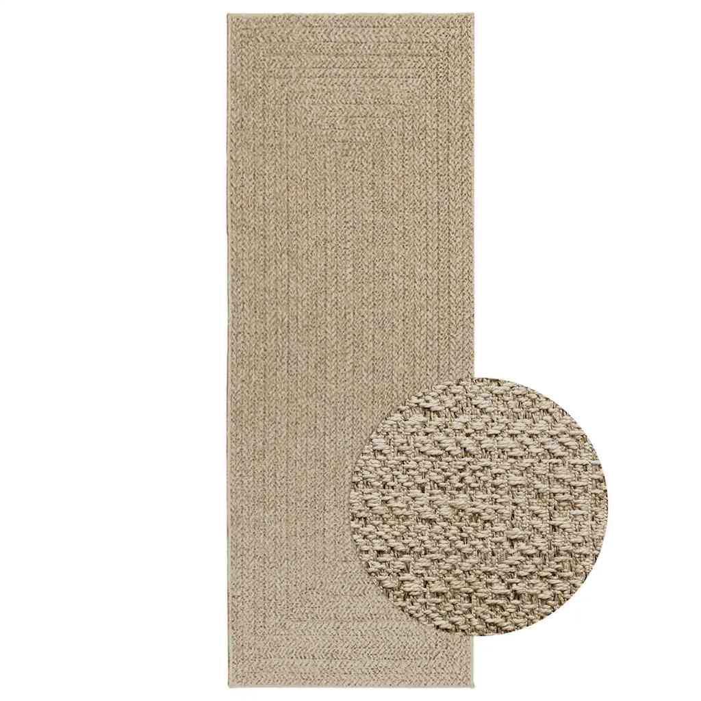 Matto ZIZUR beige 80x200 cm juuttityyli sisä- ja ulkokäyttöön