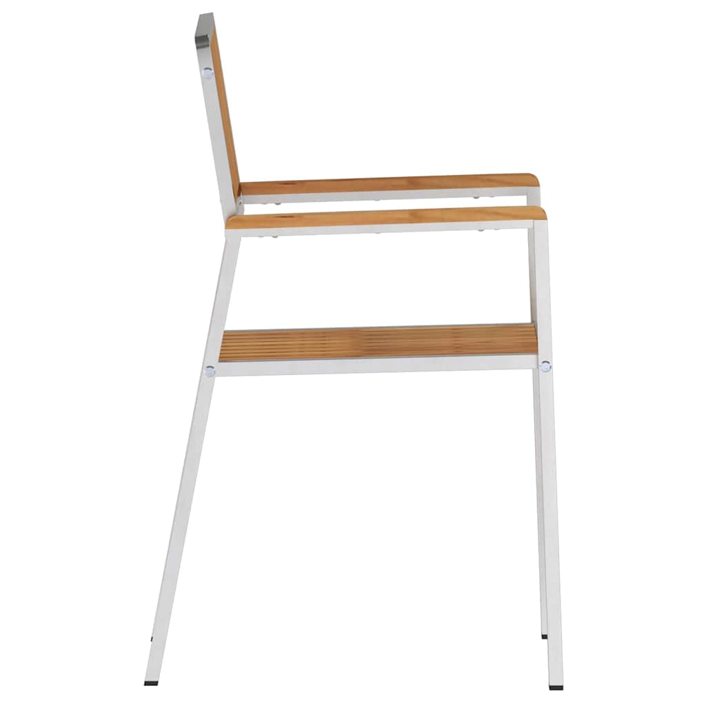 Puutarhan Tuoli 2 pcs Ruskea 56 x 54,5 x 87 cm Tiikkipuu