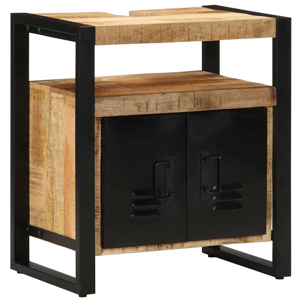 Kylpyhuonekaappi hyllyllä Ruskea 55 x 35 x 60 cm Täysi Mangopuu