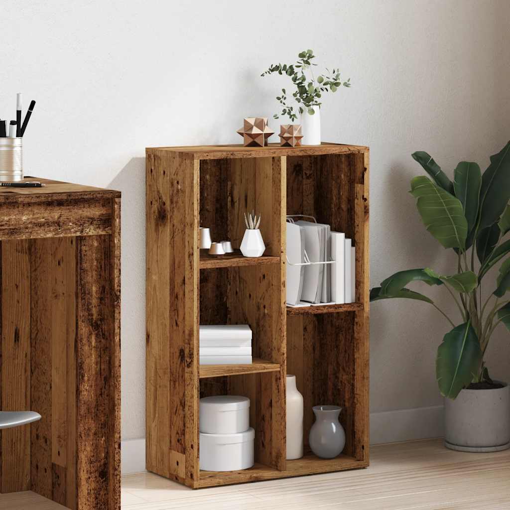 Kirjahylly vanha puu 50x25x80 cm tekninen puu