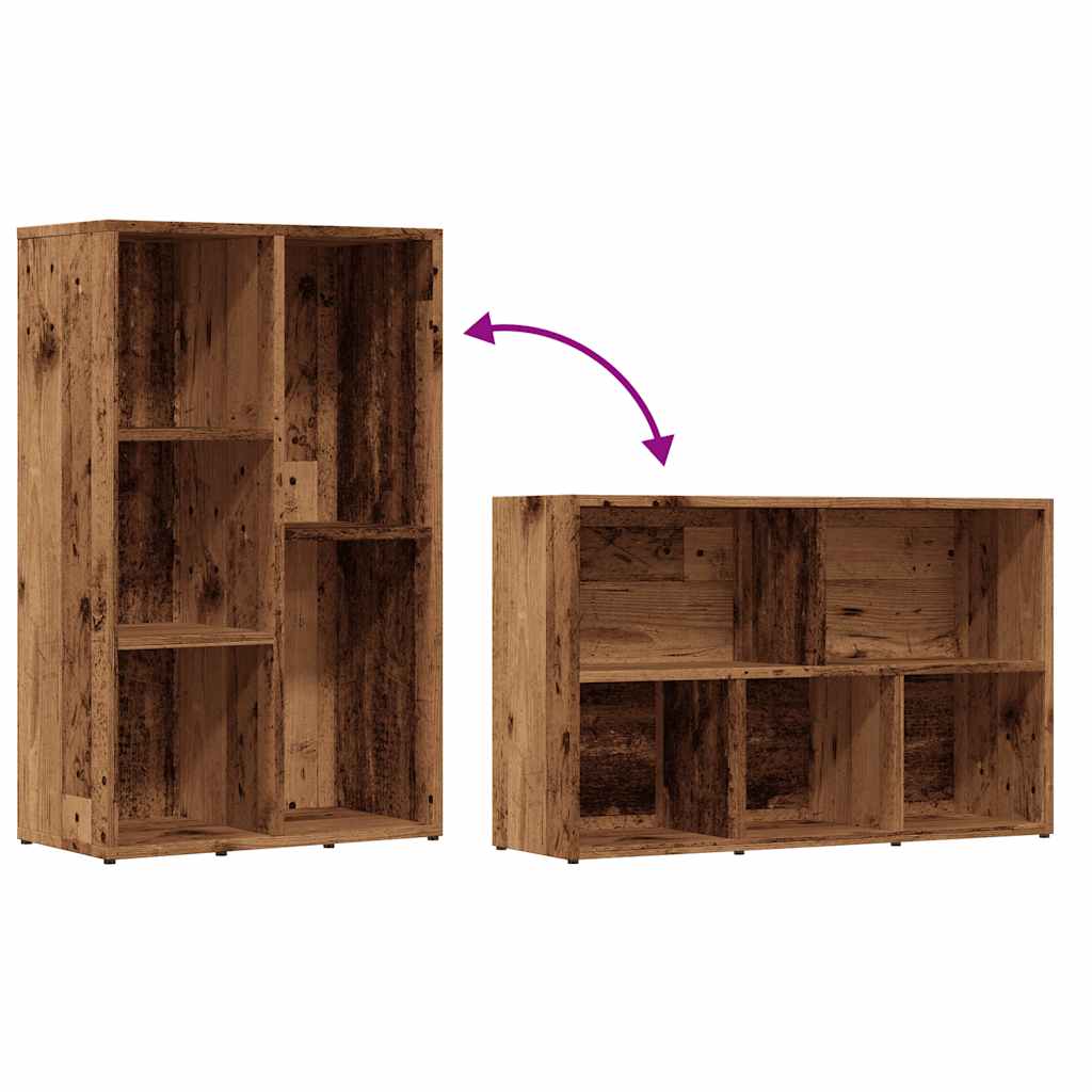 Kirjahylly vanha puu 50x25x80 cm tekninen puu