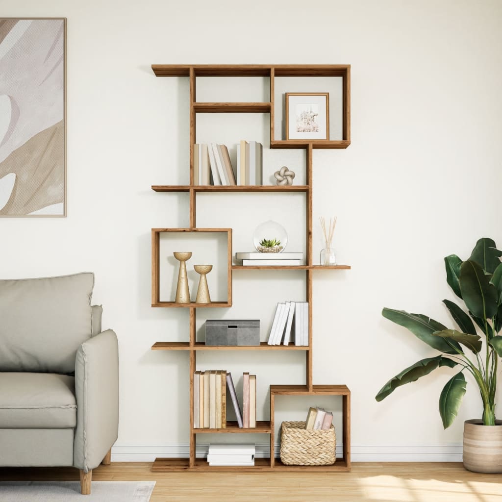 Kirjahylly artesaani tammi 92x29x188 cm lastulevy