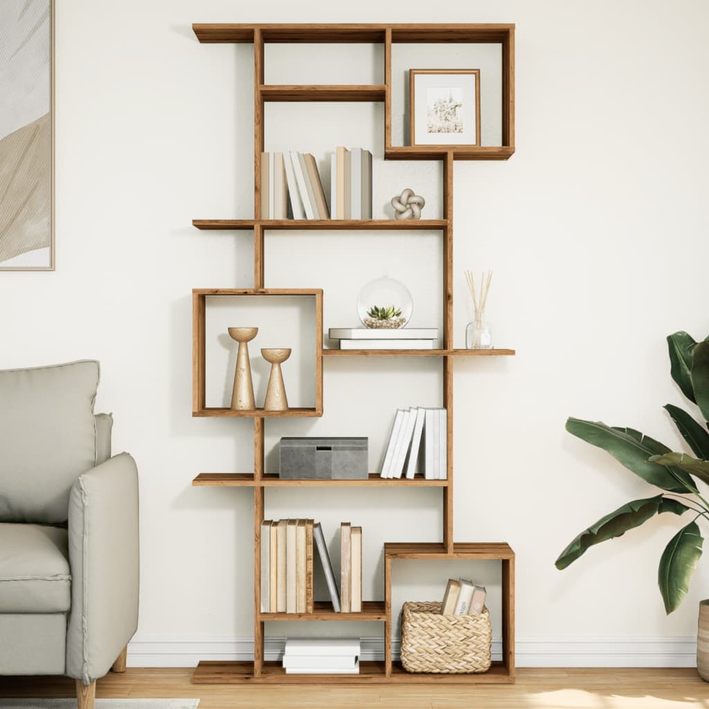 Kirjahylly artesaani tammi 92x29x188 cm lastulevy