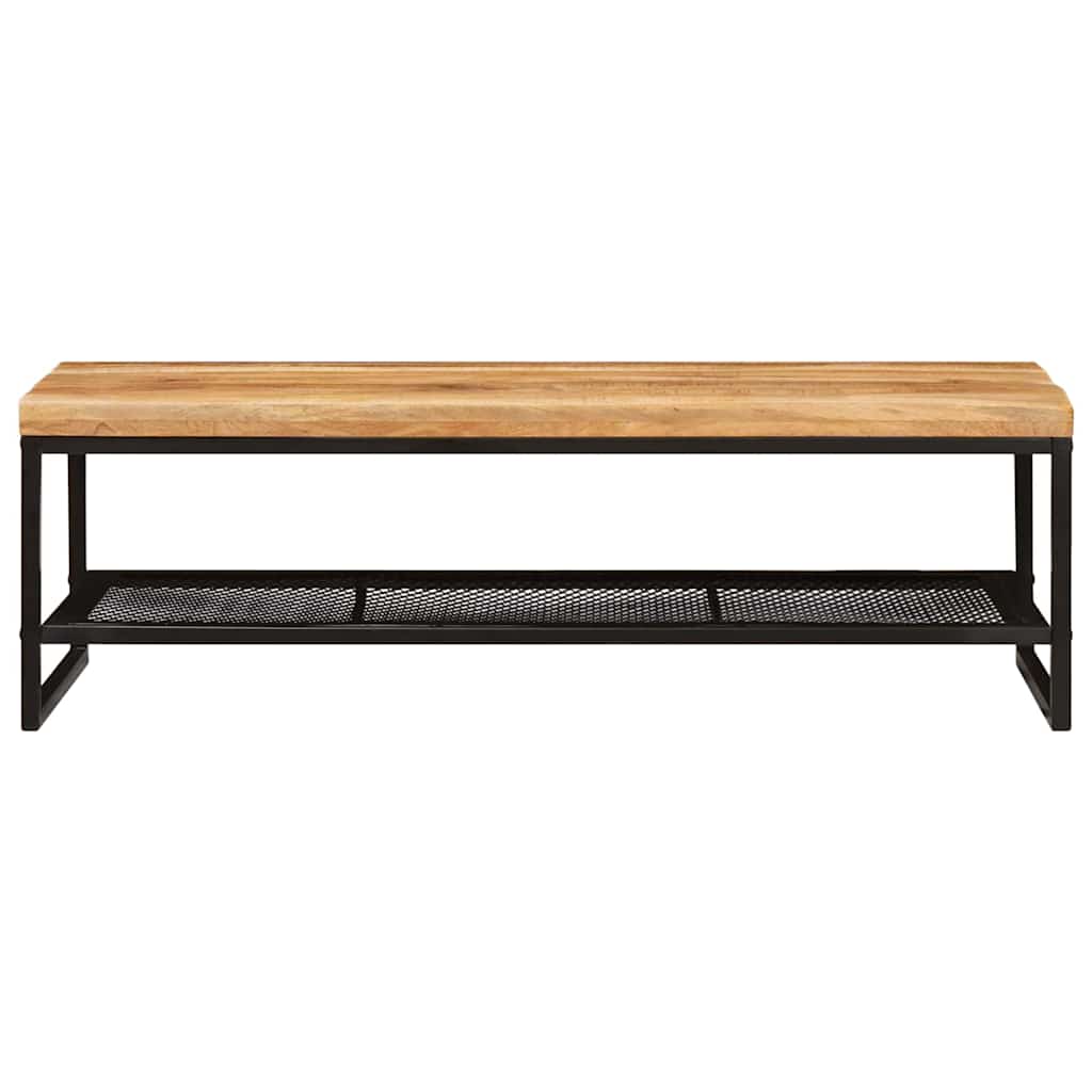 Sohvapöytä Ruskea ja musta 110 x 55 x 35 cm Kiinteä mango puu