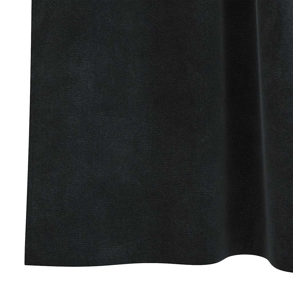 Pimennysverhot 2 pcs Musta 140 x 260 cm Sametti