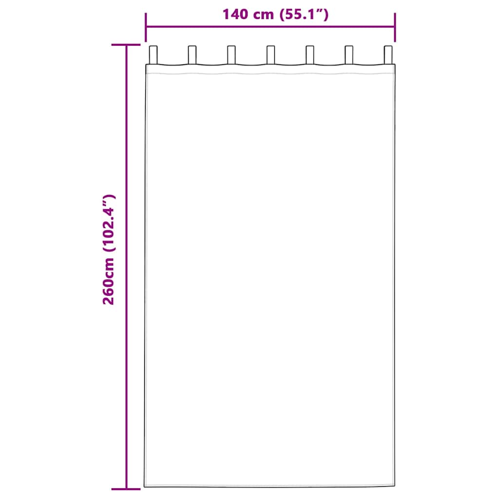 Pimennysverhot 2 pcs Musta 140 x 260 cm Sametti