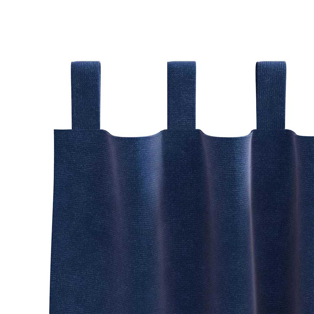 Pimennysverhot 2 pcs Tumma Sininen 140 x 225 cm Sametti