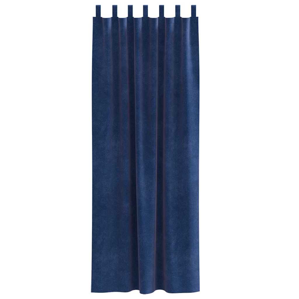 Pimennysverhot 2 pcs Tumma Sininen 140 x 225 cm Sametti