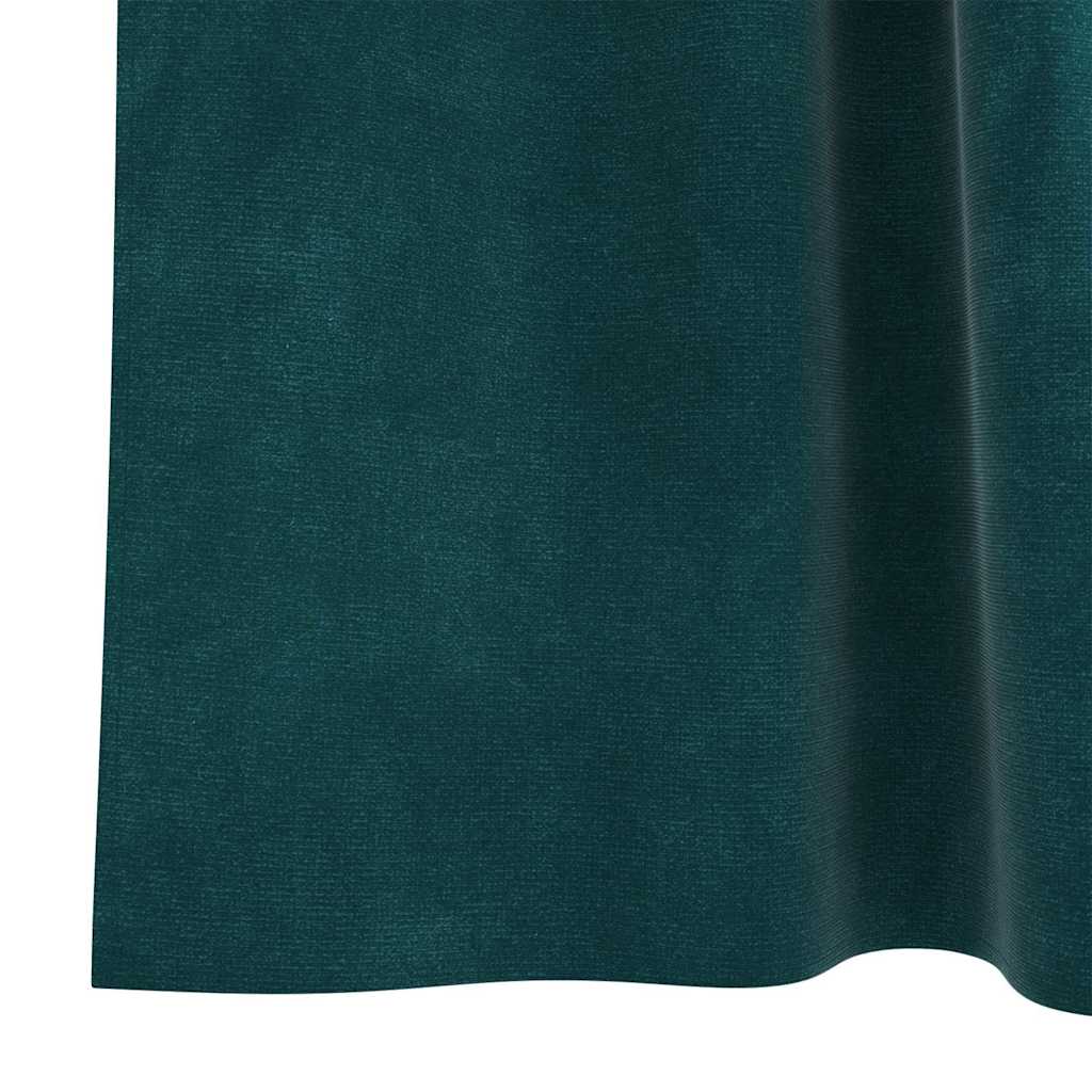 Pimennysverhot 2 pcs Tummanvihreä 140 x 260 cm Sametti