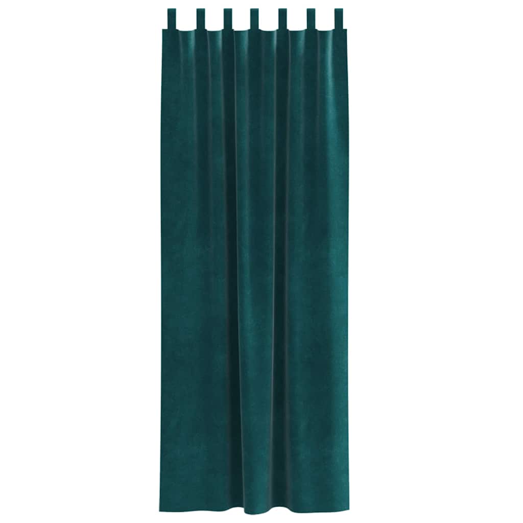 Pimennysverhot 2 pcs Tummanvihreä 140 x 260 cm Sametti