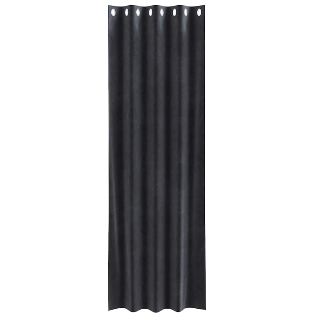 Pimennysverhot 2 pcs Tumma harmaa 140 x 260 cm Sametti