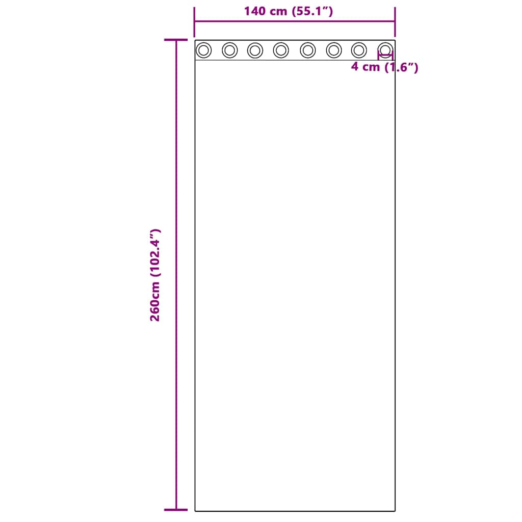 Pimennysverhot 2 pcs Tumma harmaa 140 x 260 cm Sametti