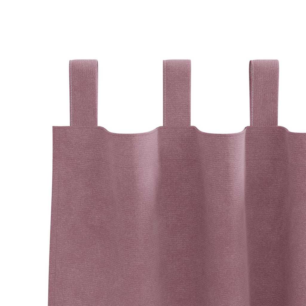 Pimennysverhot 2 pcs Tumma vaaleanpunainen 140 x 260 cm Sametti