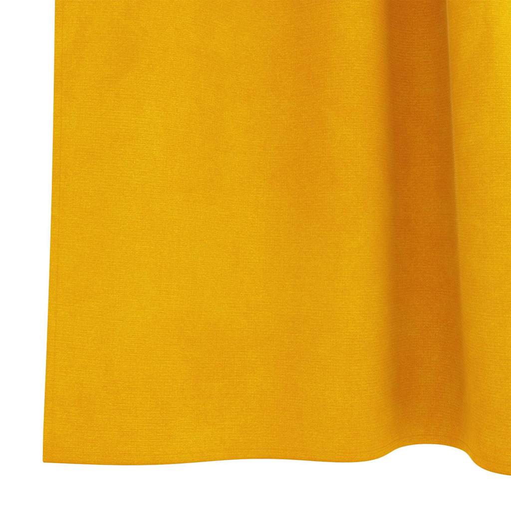 Pimennysverhot 2 pcs Sinappikeltainen 140 x 260 cm Sametti