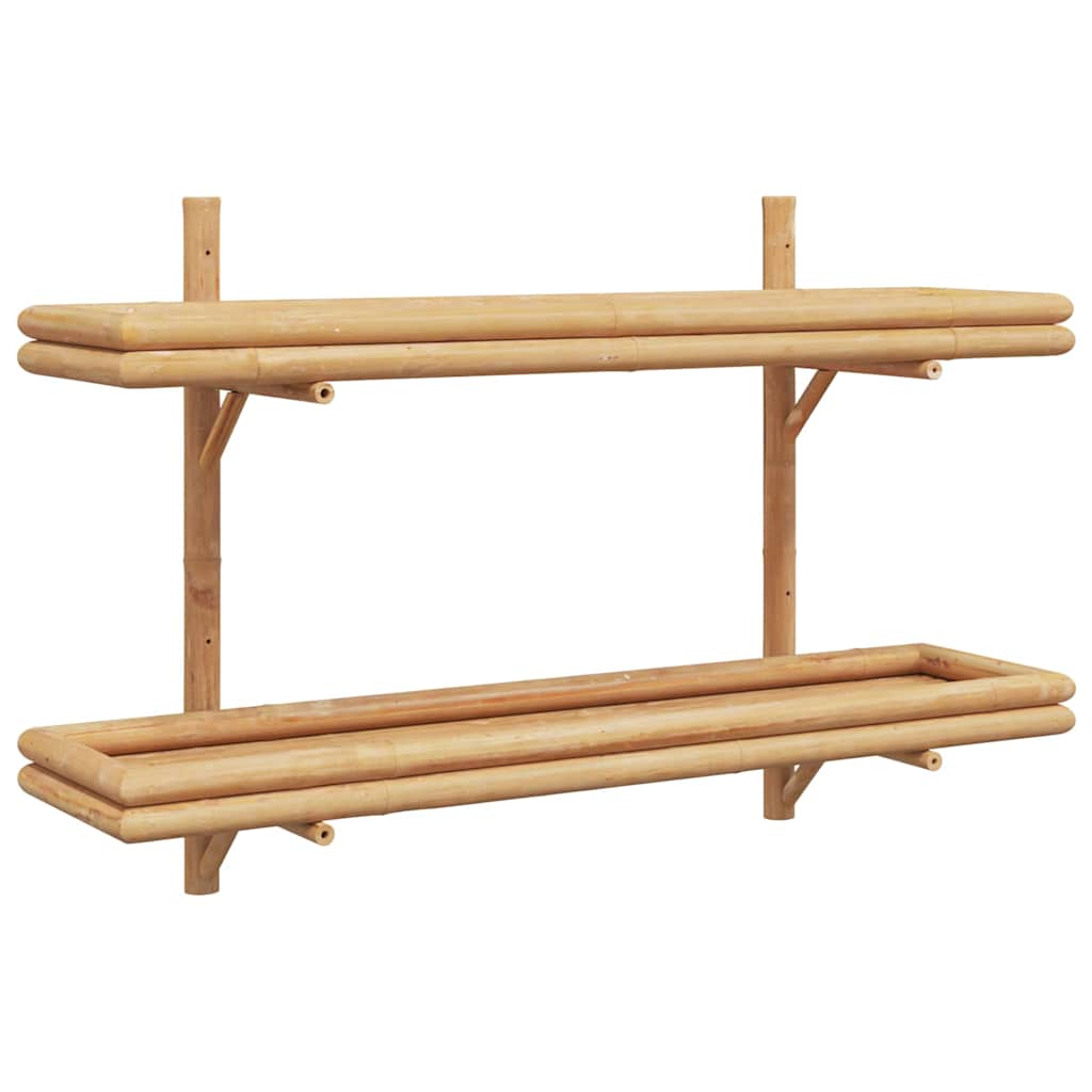 Seinähylly hyllyllä Ruskea 100 x 26 x 60 cm Bambu