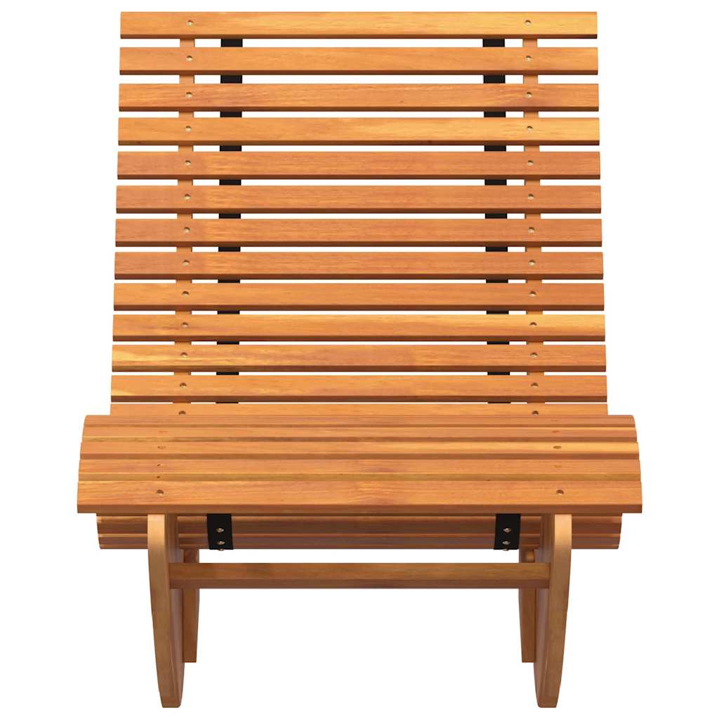 Lautas 2-henkilö 2 pcs Ruskea 154 x 60 x 74 cm Tiheä akasiapuu