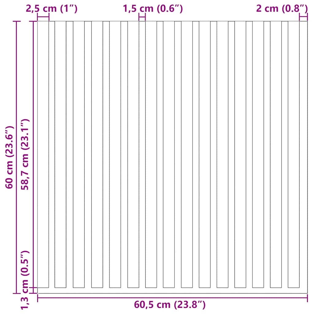 Akustiset seinäpaneelit 8 kpl Säle 60,5x60 cm tammiviilu