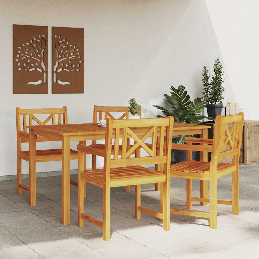 Puutarhan Tuoli 4 pcs 56 x 56 x 90 cm Tiheä akasiapuu