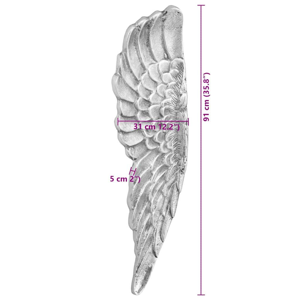Siipiveistos Hopea 31 x 5 x 91 cm Alumiini
