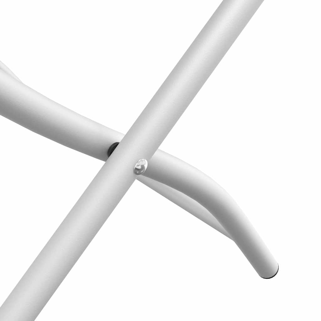 Puutarhan kokoontaitettava tuoli 2 pcs Valkoinen