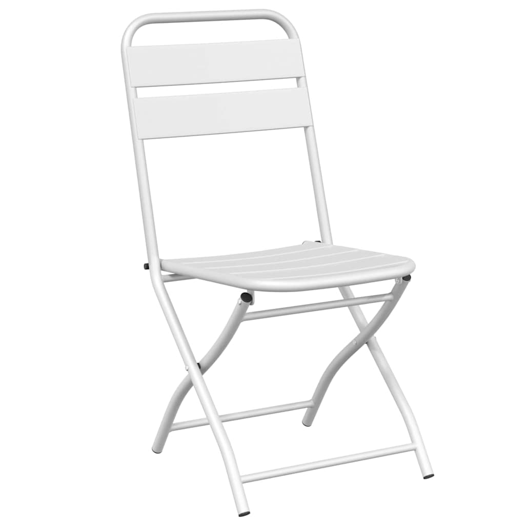 Puutarhan kokoontaitettava tuoli 2 pcs Valkoinen