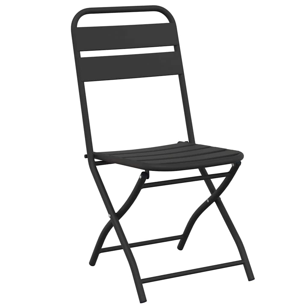 Puutarhan kokoontaitettava tuoli 2 pcs Antrasiitti