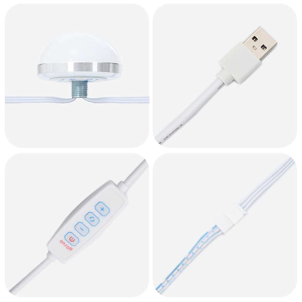 Meikkipöytä peilillä Valkoinen 100 x 41 x 140 cm Tekninen puu