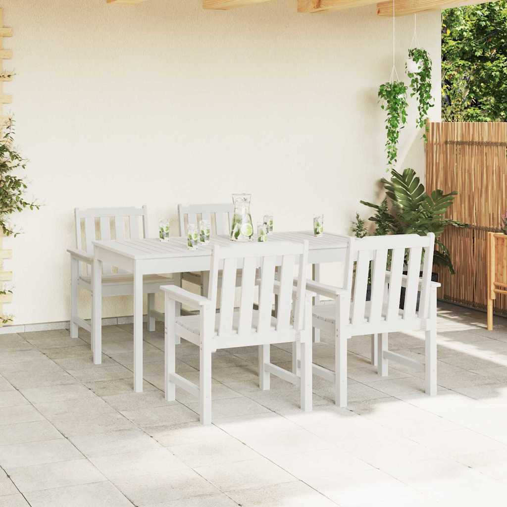 Puutarhan Tuoli 4 pcs Valkoinen 65.5 x 59 x 88 cm Polyeteeni