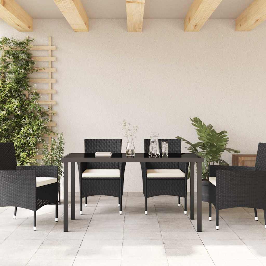 Puutarhapöytä Musta 140 x 70 x 73 cm