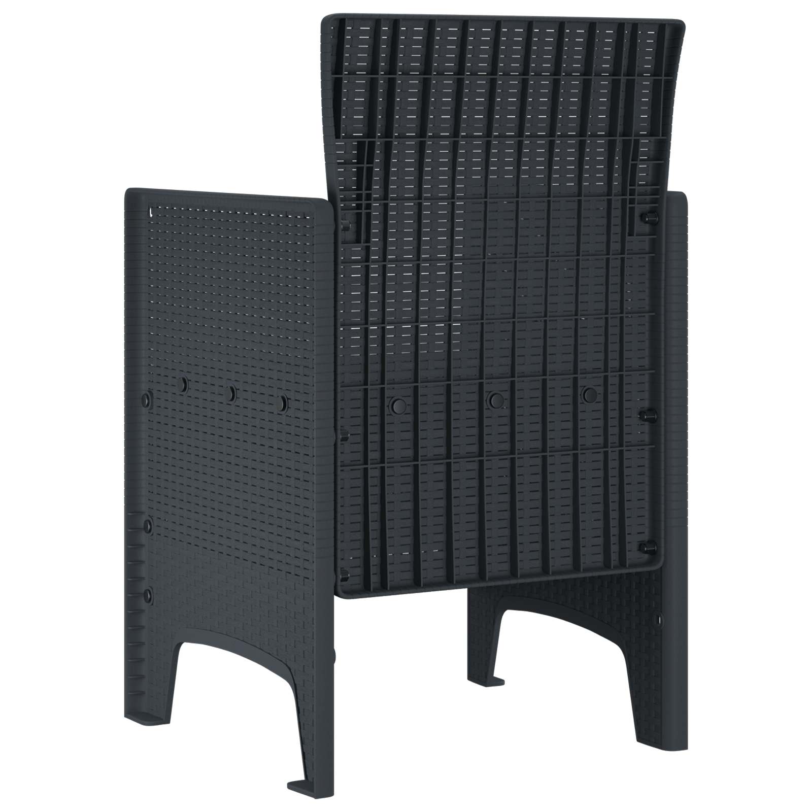 Puutarhan Tuoli 2 pcs Antrasiitti 53 x 49 x 85 cm Polypropeeni
