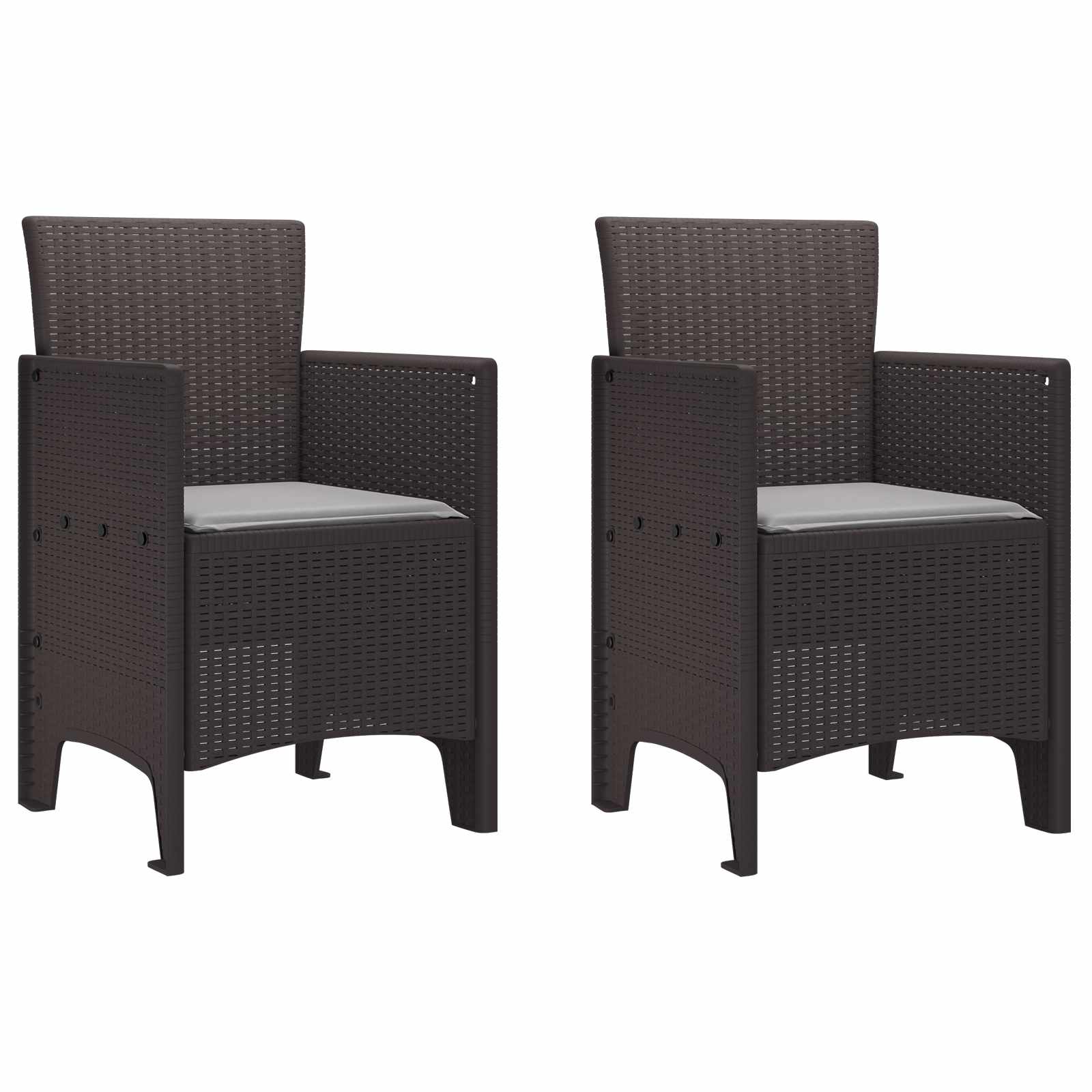 Puutarhan Tuoli 2 pcs Ruskea 53 x 49 x 85 cm Polypropeeni