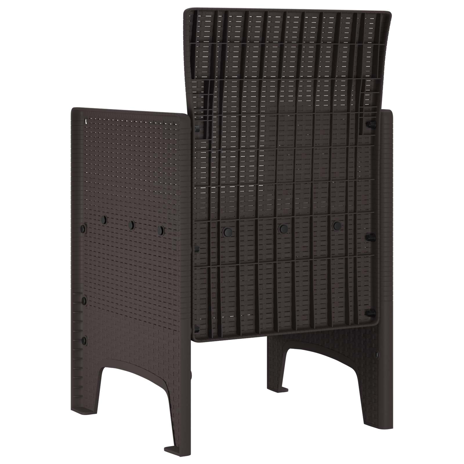 Puutarhan Tuoli 2 pcs Ruskea 53 x 49 x 85 cm Polypropeeni