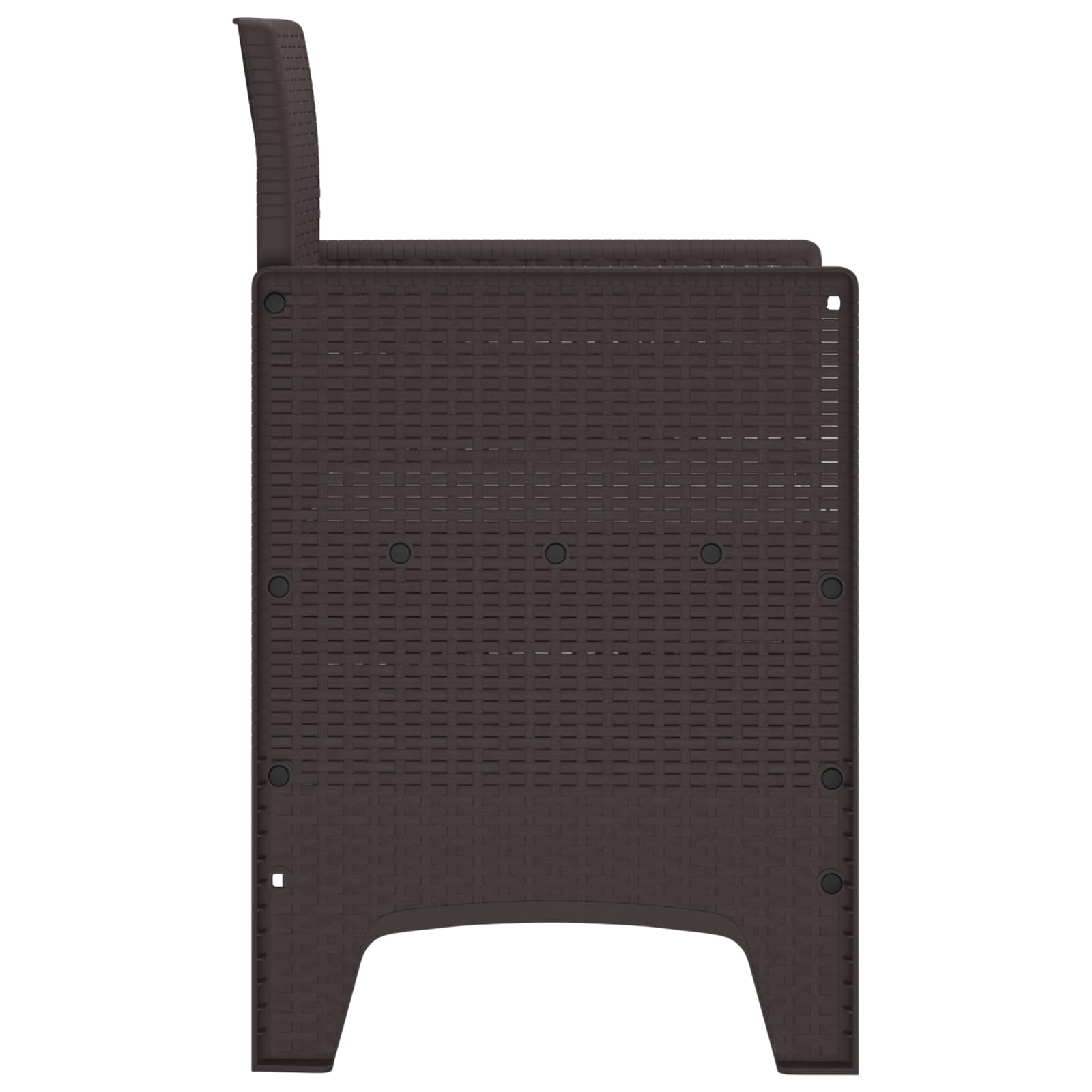 Puutarhan Tuoli 2 pcs Ruskea 53 x 49 x 85 cm Polypropeeni