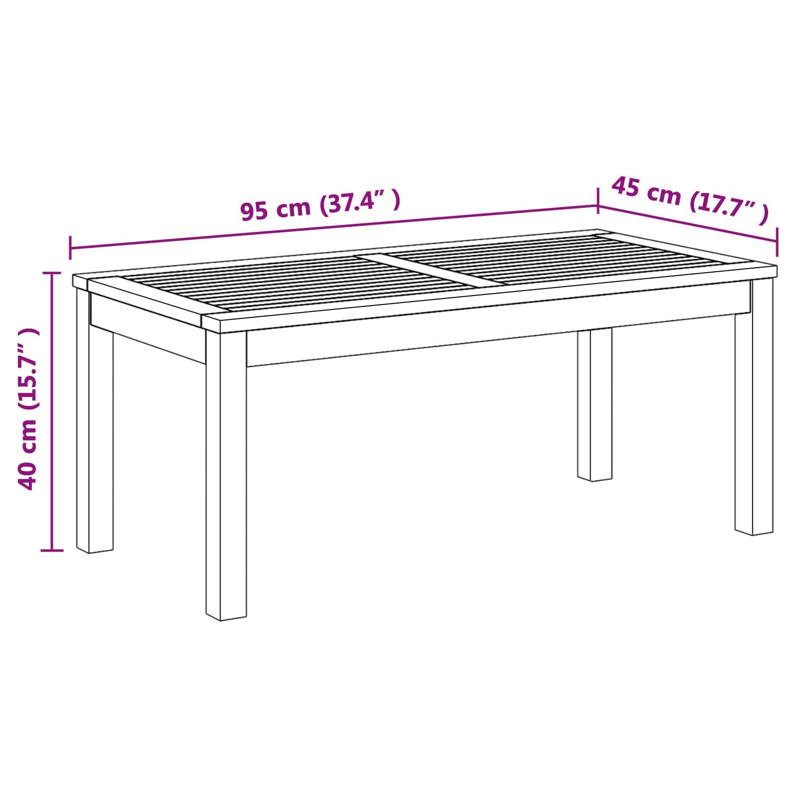 Puutarhasohva Setti 3 pcs Luonnollinen Tiikkipuu