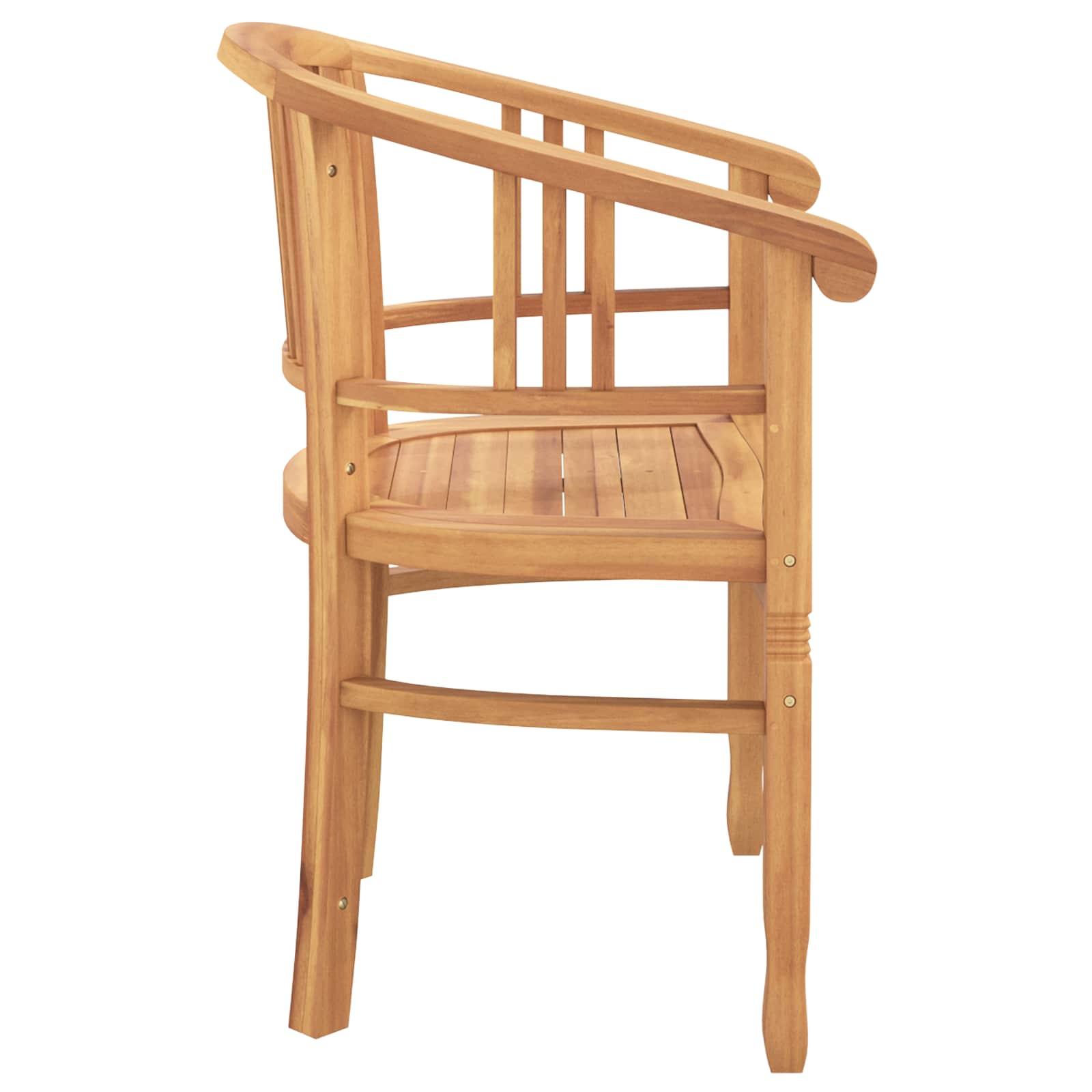 Tuoli 2 pcs Ruskea 63 x 58 x 89 cm Tiikkipuu